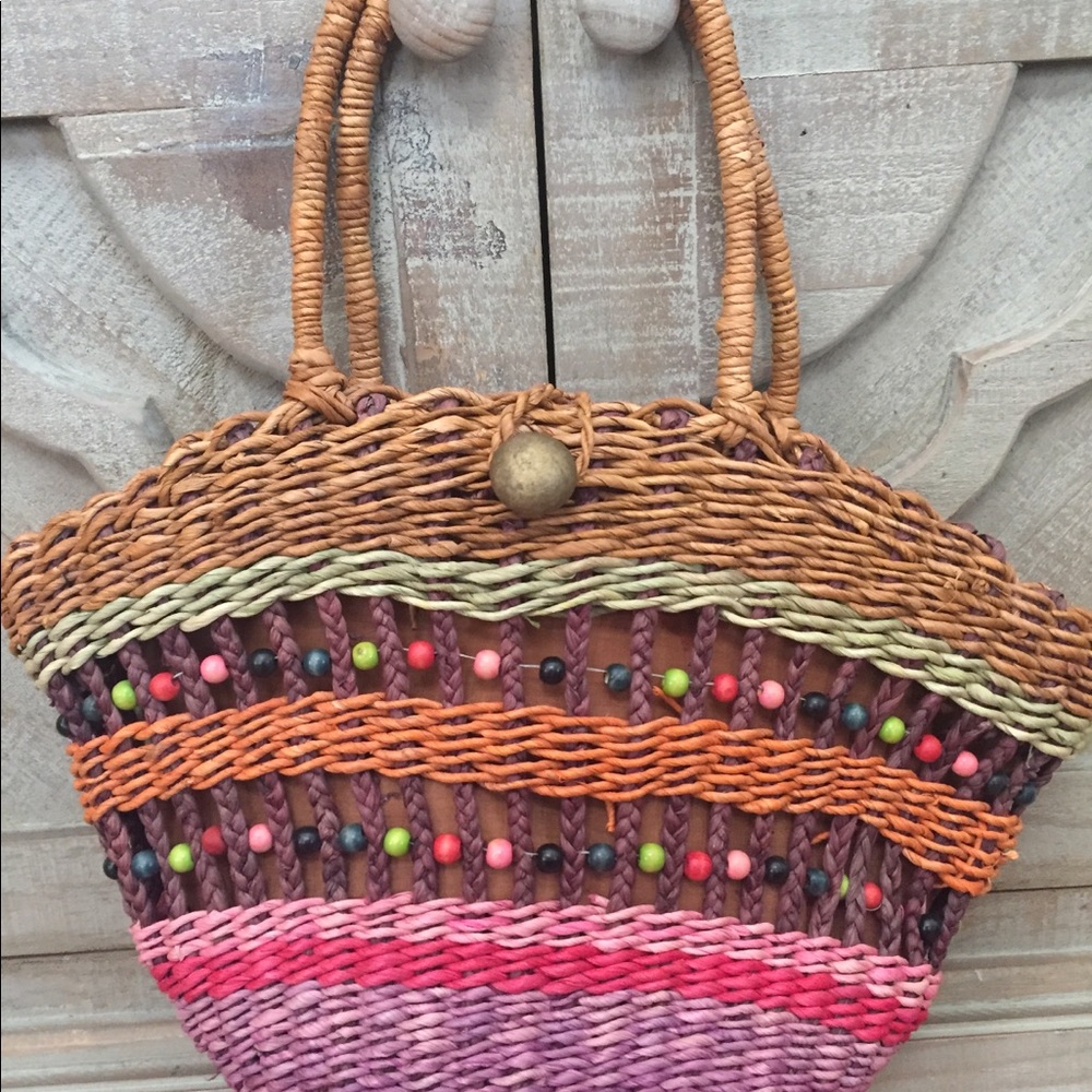 Wicker Rattan Tote/Hand Bag - Picture 2 of 3
